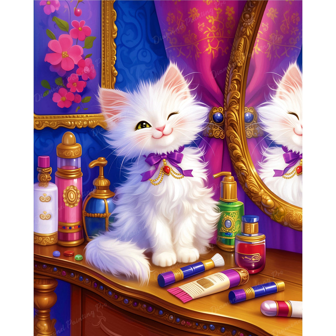 Purrfect Kitty Reflection | Diamond Painting