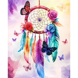 Rainbow Dreamcatcher Diamond Art Design - Full Drill with 5d Square or Round Diamonds / AB Drills Available