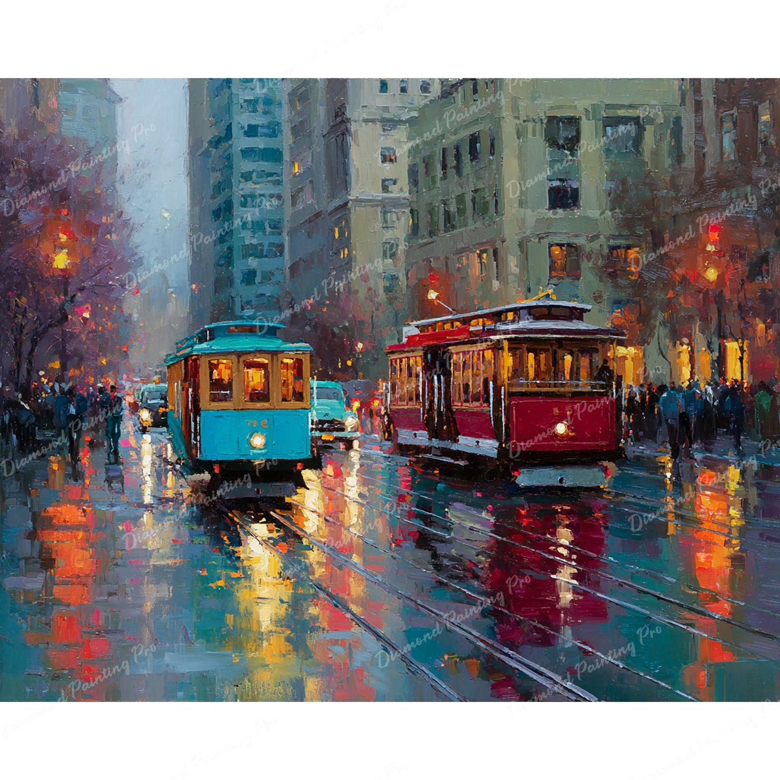 Reflections on the Rail Diamond Art Design - Full Drill with 5d Square or Round Diamonds / AB Drills Available