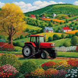 Rolling Hills Harvest Diamond Art Design - Full Drill with 5d Square or Round Diamonds / AB Drills Available