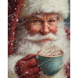 Santa's Hot Cocoa Break Diamond Art Design - Full Drill with 5d Square or Round Diamonds / AB Drills Available