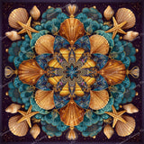 Seashell Mandala Diamond Art Design - Full Drill with 5d Square or Round Diamonds / AB Drills Available