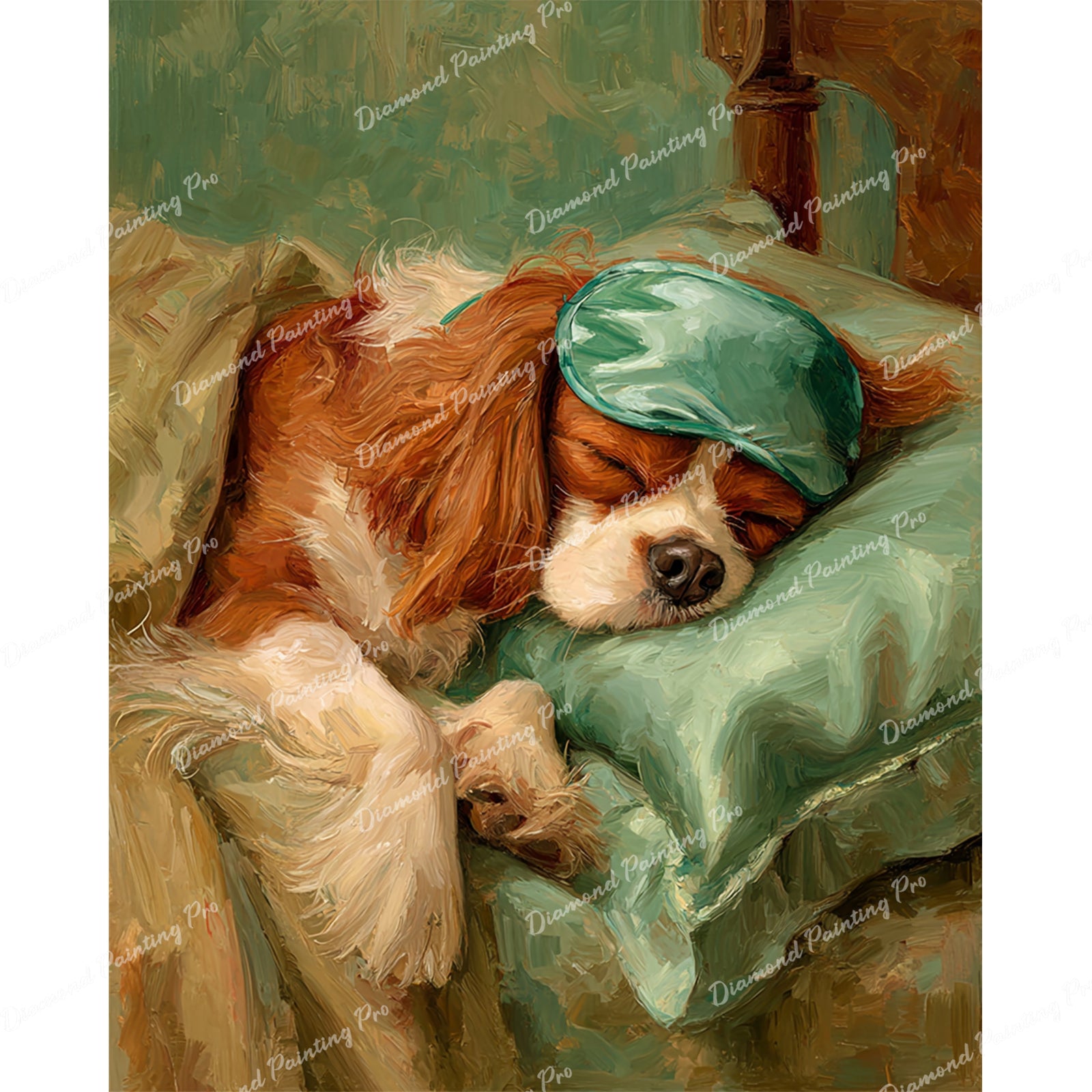 Spaniel Soft Nap Diamond Art Design - Full Drill with 5d Square or Round Diamonds / AB Drills Available