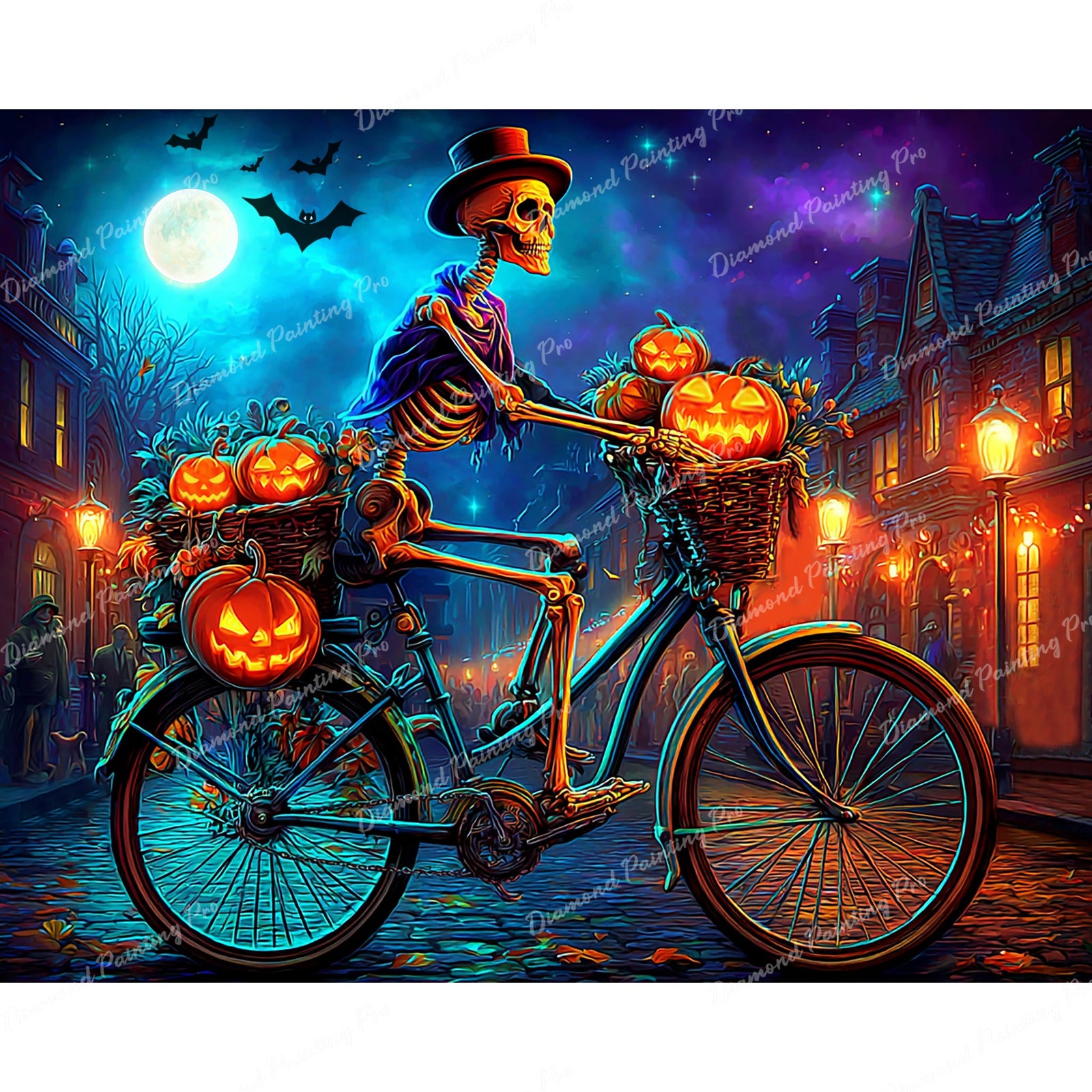 Spook-tacular Cycle Diamond Art Design - Full Drill with 5d Square or Round Diamonds / AB Drills Available