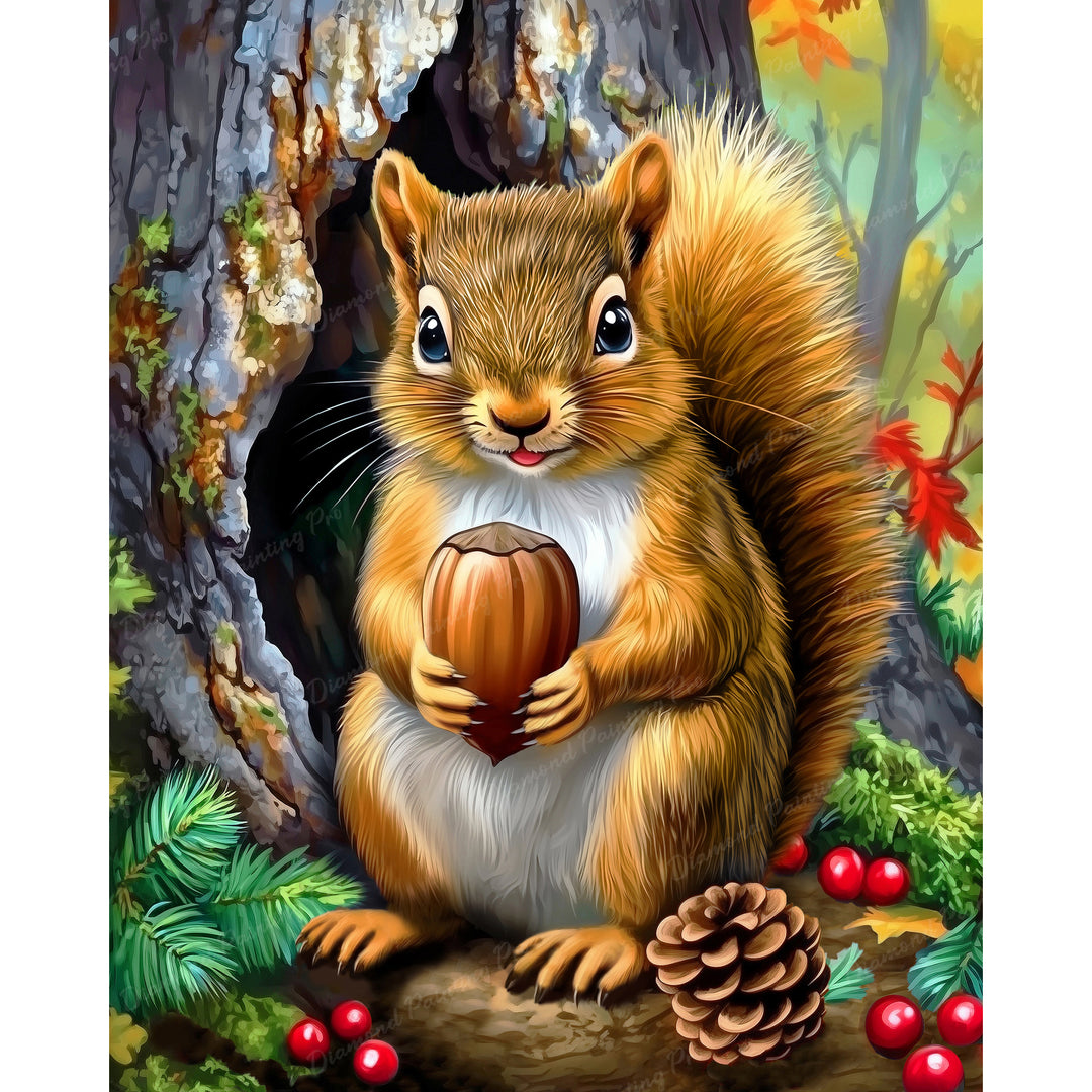 Squirrel's Treasure | Diamond Painting