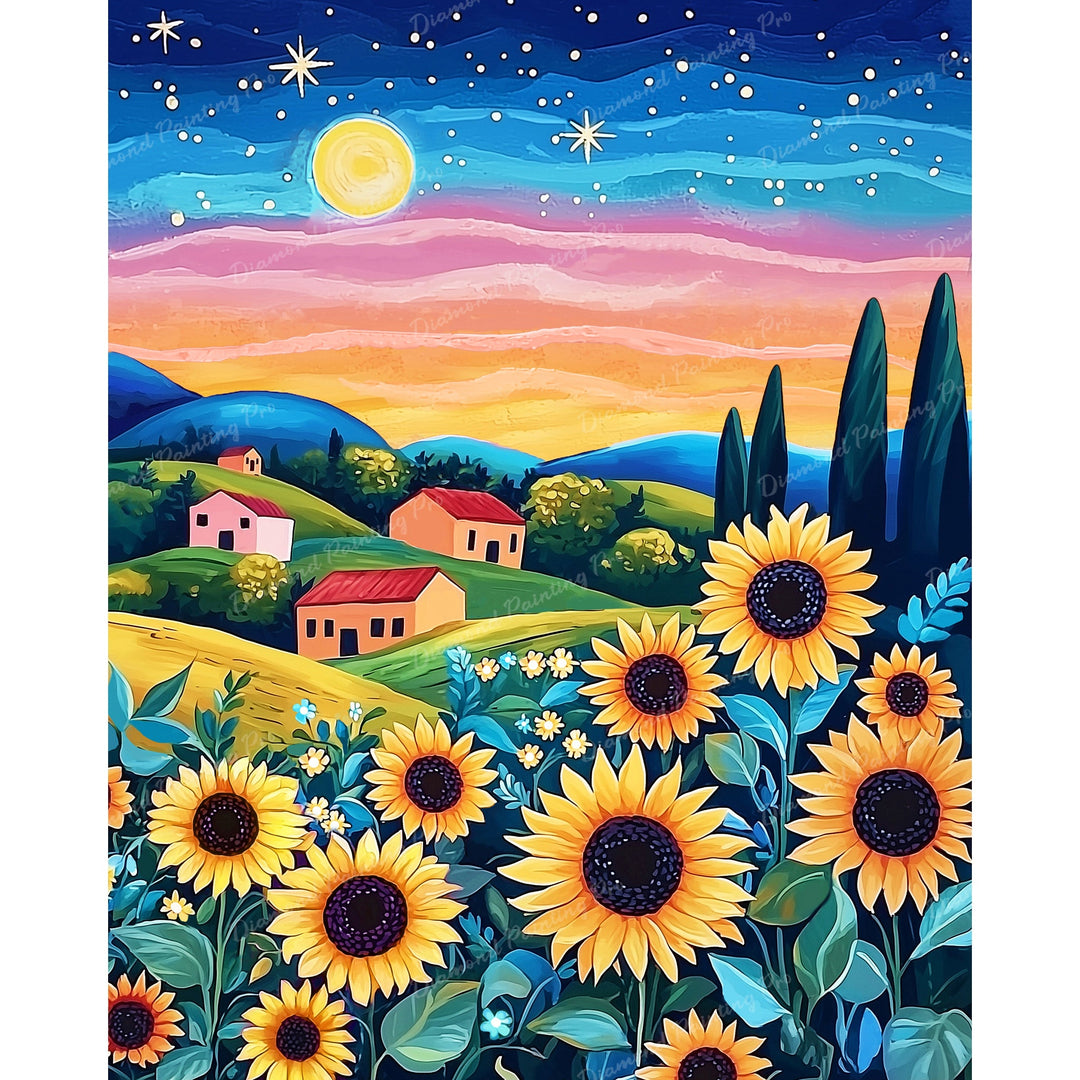 Sunflower Village | Diamond Painting