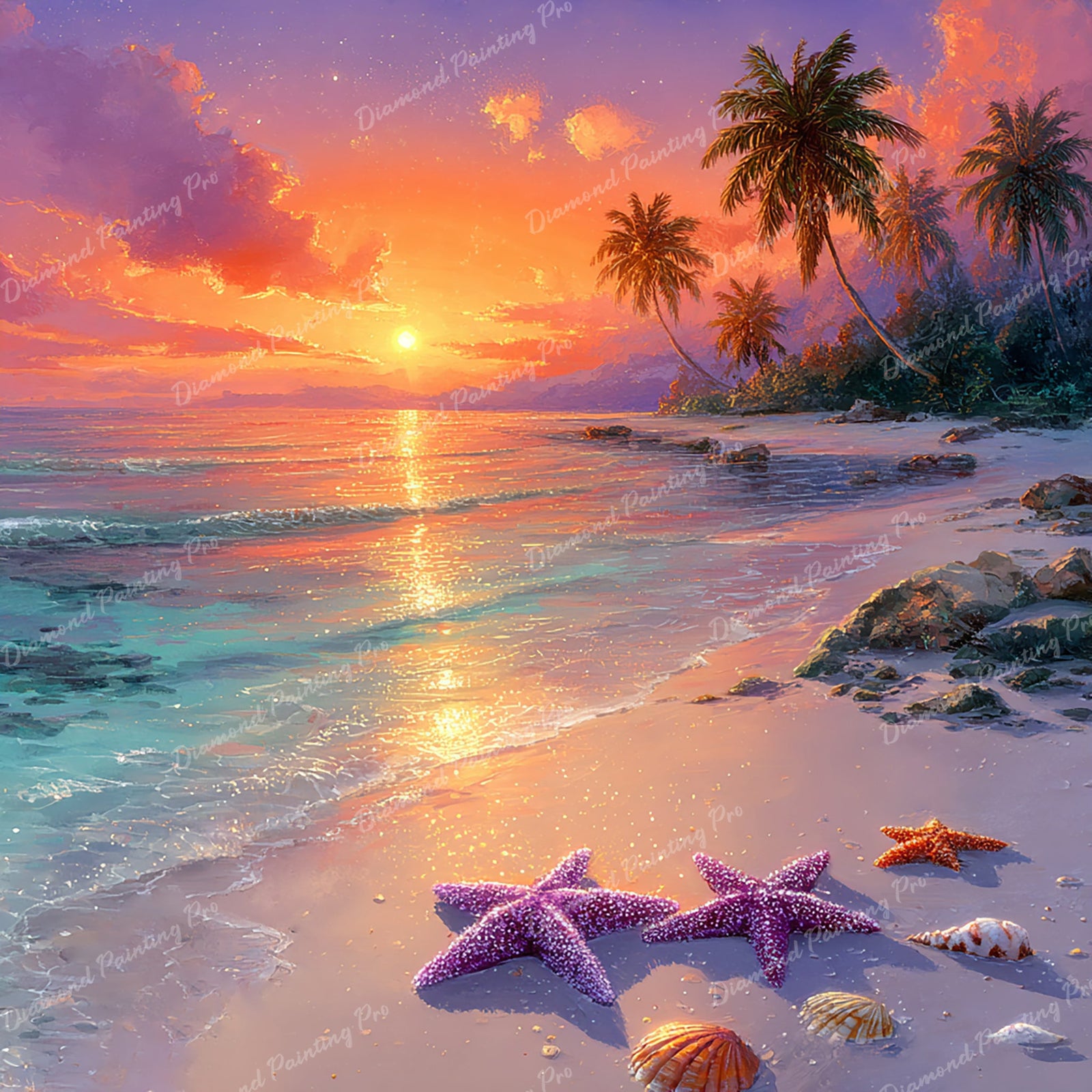 Sunset Serenity Diamond Art Design - Full Drill with 5d Square or Round Diamonds / AB Drills Available