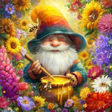 Sweet Nectar Gnome Diamond Art Design - Full Drill with 5d Square or Round Diamonds / AB Drills Available