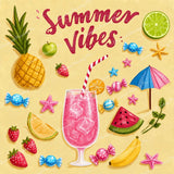Sweet Summer Vibes Diamond Art Design - Full Drill with 5d Square or Round Diamonds / AB Drills Available