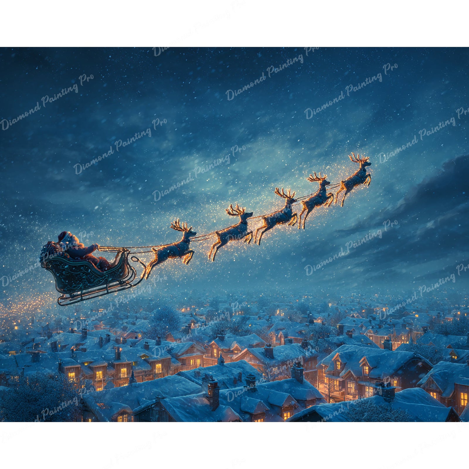 The Christmas Eve Express Diamond Art Design - Full Drill with 5d Square or Round Diamonds / AB Drills Available