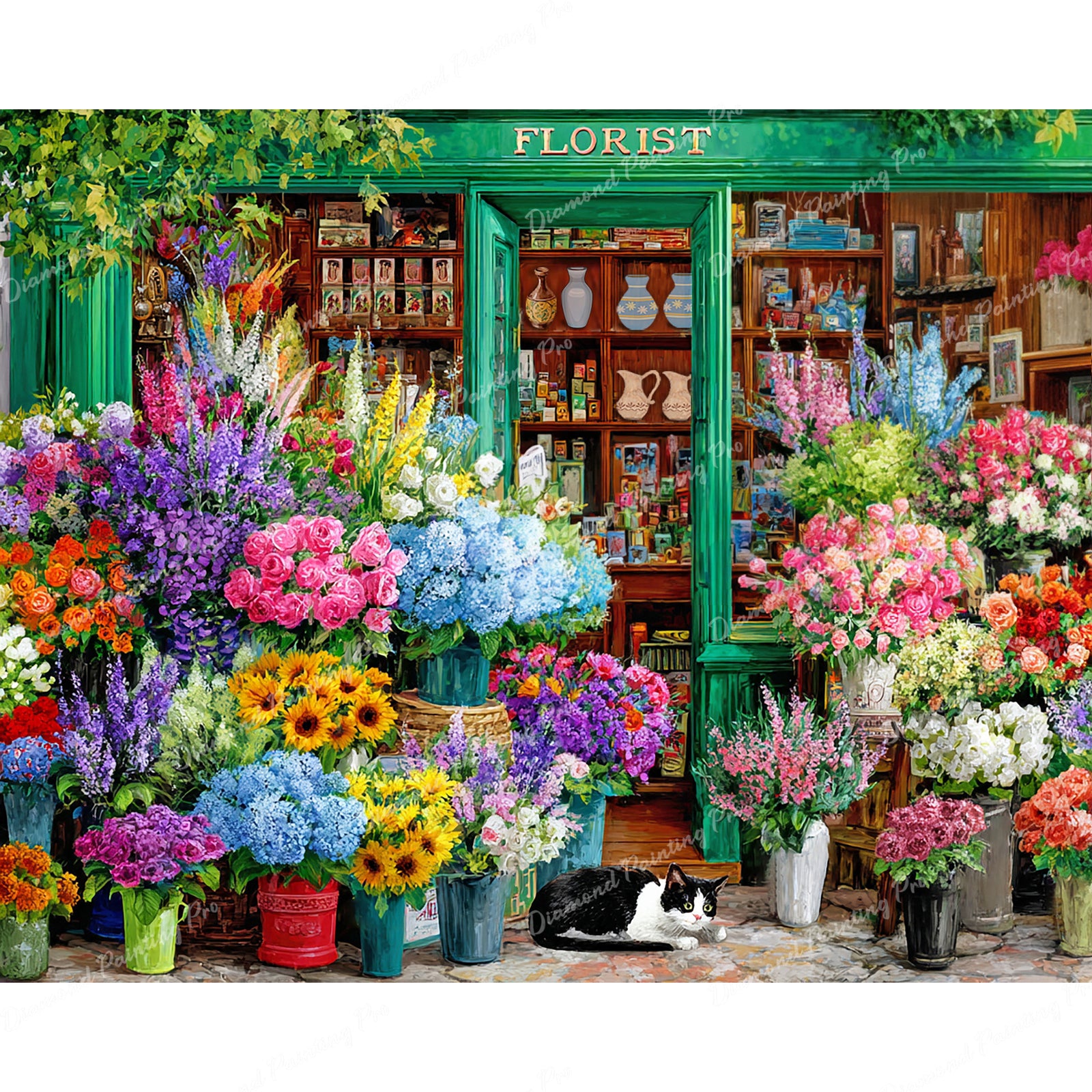 The Florist Diamond Art Design - Full Drill with 5d Square or Round Diamonds / AB Drills Available