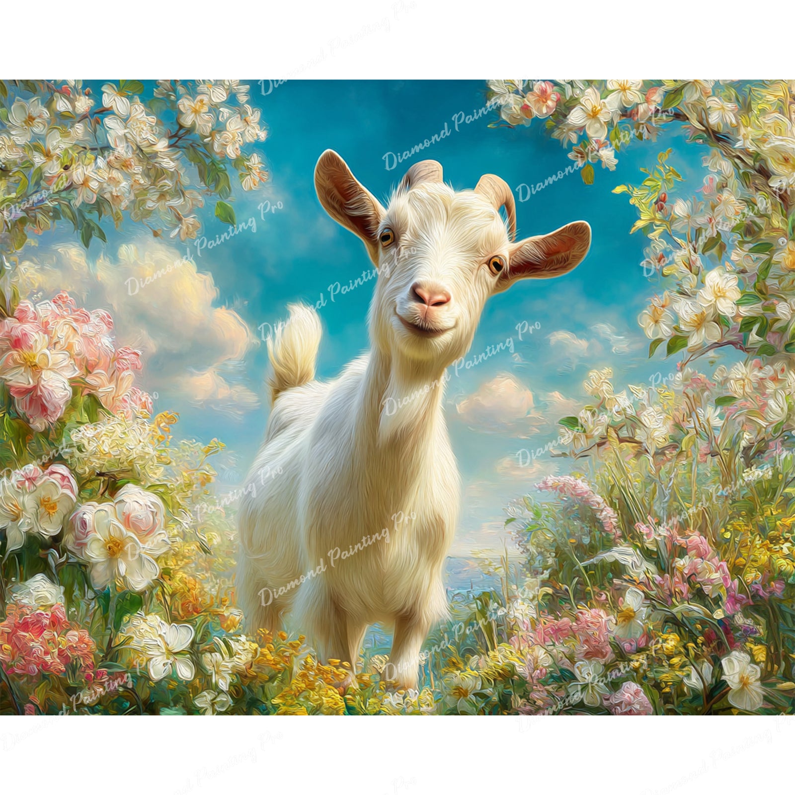 The Giggling Goat Diamond Art Design - Full Drill with 5d Square or Round Diamonds / AB Drills Available