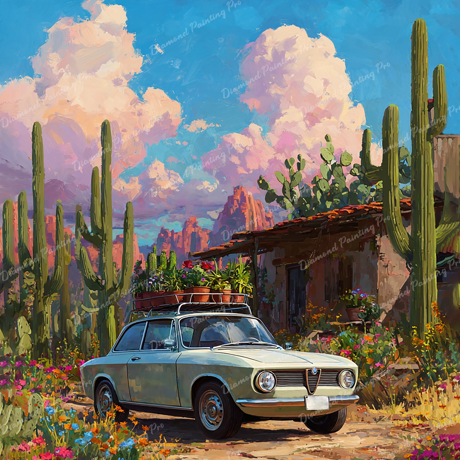 The Oasis Traveler Diamond Art Design - Full Drill with 5d Square or Round Diamonds / AB Drills Available