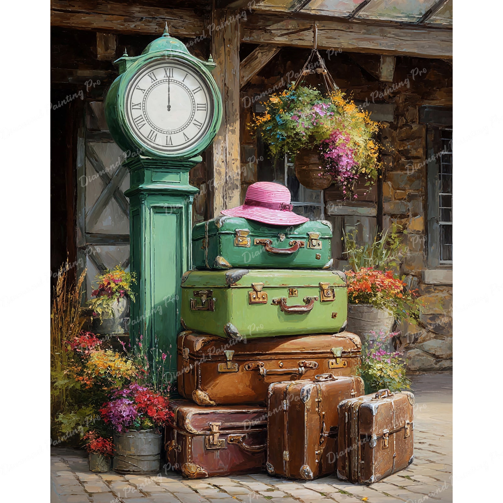 Traveler’s Wait Diamond Art Design - Full Drill with 5d Square or Round Diamonds / AB Drills Available