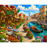 Venice Afternoon Diamond Art Design - Full Drill with 5d Square or Round Diamonds / AB Drills Available