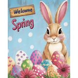 Welcome Spring Bunny Diamond Art Design - Full Drill with 5d Square or Round Diamonds / AB Drills Available