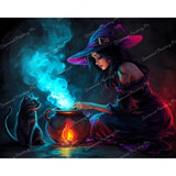 Whiskers and Spells Diamond Art Design - Full Drill with 5d Square or Round Diamonds / AB Drills Available