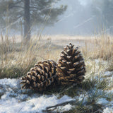 Winter Pine Cones Diamond Art Design - Full Drill with 5d Square or Round Diamonds / AB Drills Available