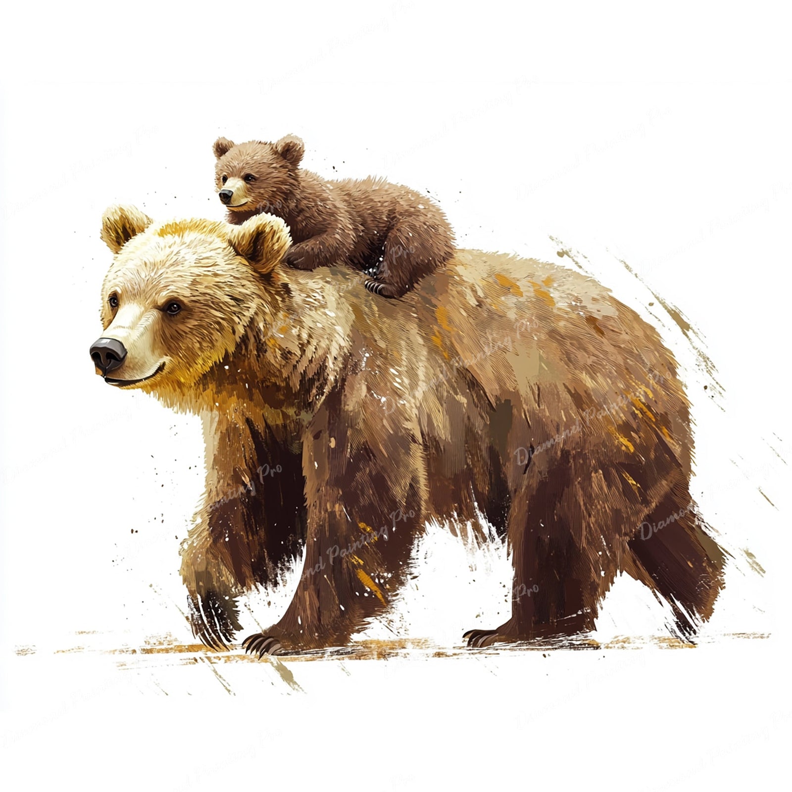 Woodland Bear Hug Diamond Art Design - Full Drill with 5d Square or Round Diamonds / AB Drills Available