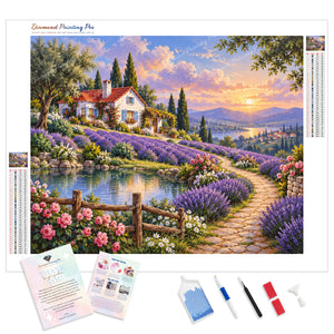 Lavender Hill Cottage | Diamond Painting