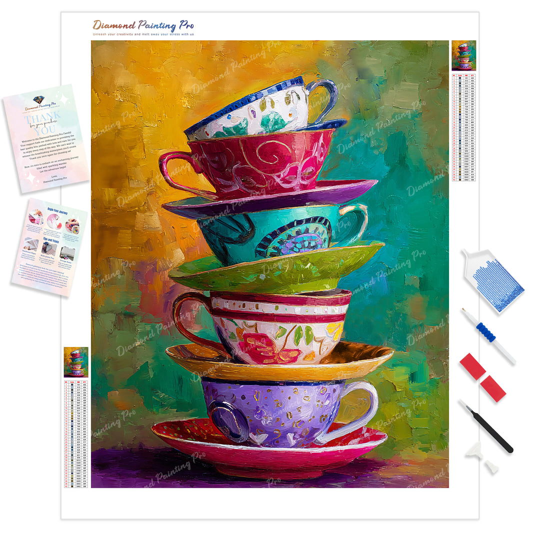 Mad Hatter’s Tower Diamond Painting Kit - Full Drill / Square or Round Diamonds with AB Drills Option