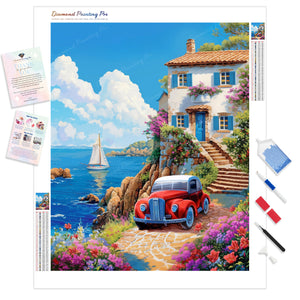 Mediterranean Coastal Escape | Diamond Painting