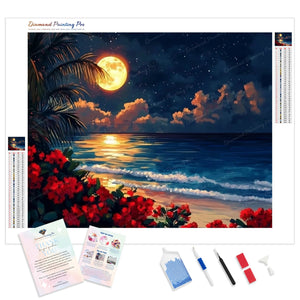 Moonlit Beach | Diamond Painting