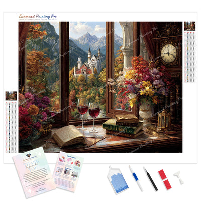 Mountain Escape Diamond Painting Kit - Full Drill / Square or Round Diamonds with AB Drills Option