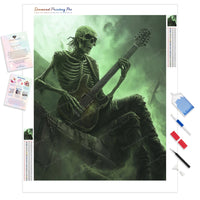 Musical Skeleton | Diamond Painting Kit - Full Drill - Square or Round Diamonds with AB Drills Option