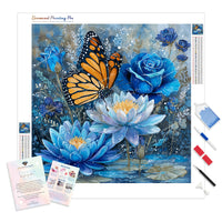 Mystic Lily Pond Diamond Painting Kit - Full Drill / Square or Round Diamonds with AB Drills Option