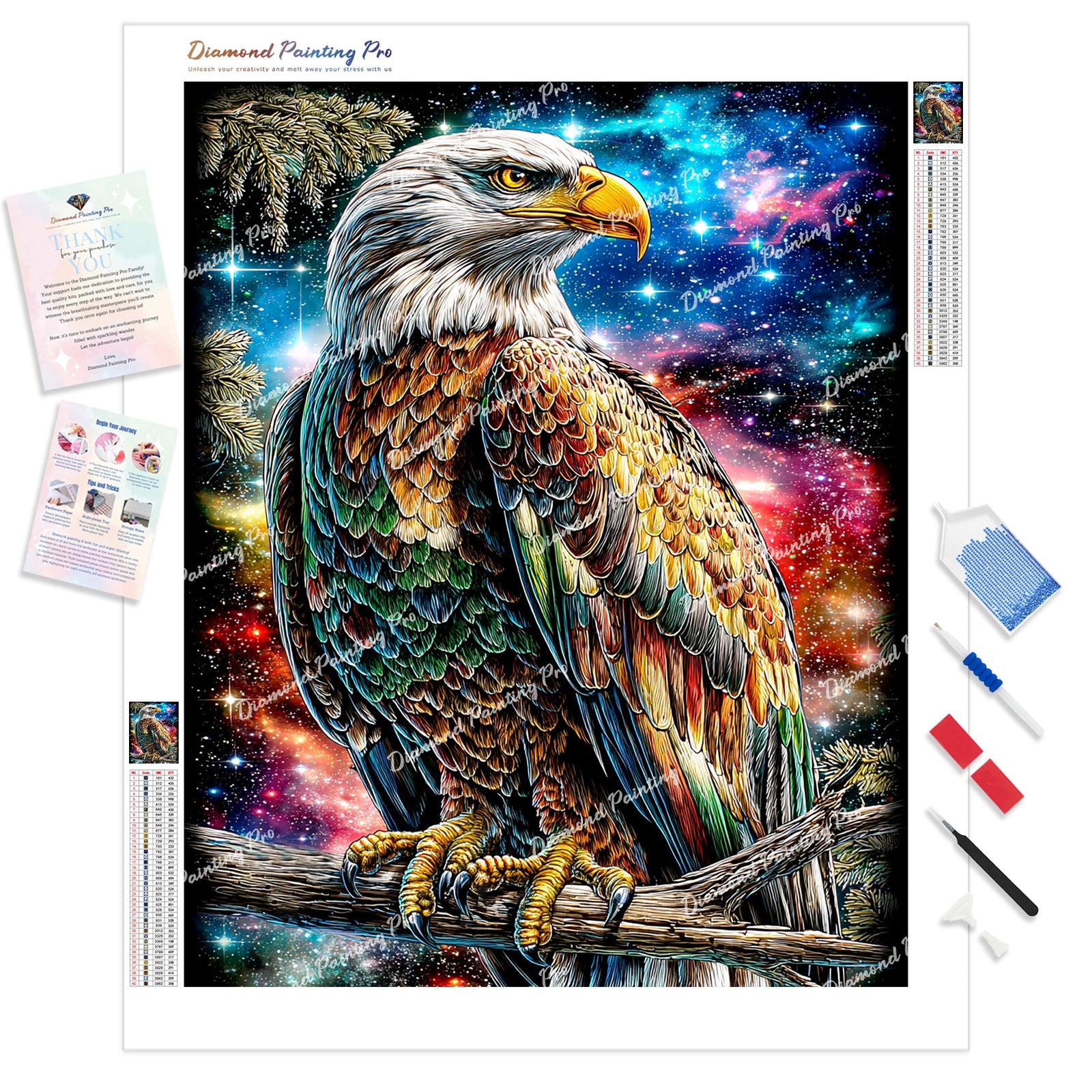 Nebula Guardian Diamond Painting Kit - Full Drill / Square or Round Diamonds with AB Drills Option