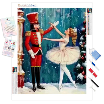 Nutcracker Ballet Diamond Painting Kit - Full Drill / Square or Round Diamonds with AB Drills Option