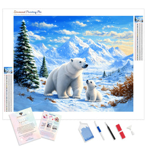 Polar Bear and Cub | Diamond Painting