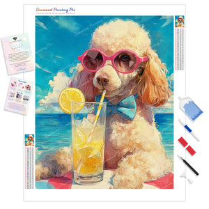Poodle Sipping | Diamond Painting
