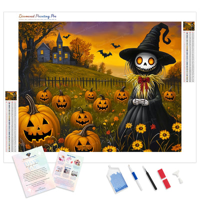 Pumpkin Patch Fun | Diamond Painting Kit - Full Drill - Square or Round Diamonds with AB Drills Option