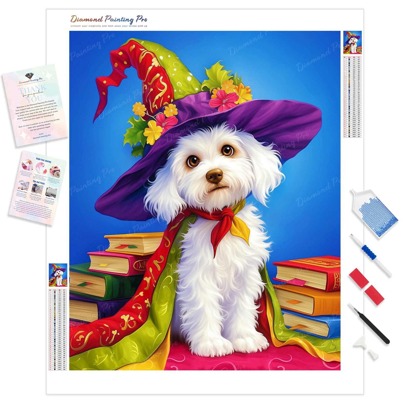 Puppy Spellbinder | Diamond Painting Kit - Full Drill - Square or Round Diamonds with AB Drills Option