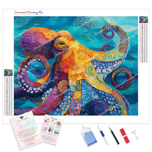 Rainbow Gem Octopus | Diamond Painting