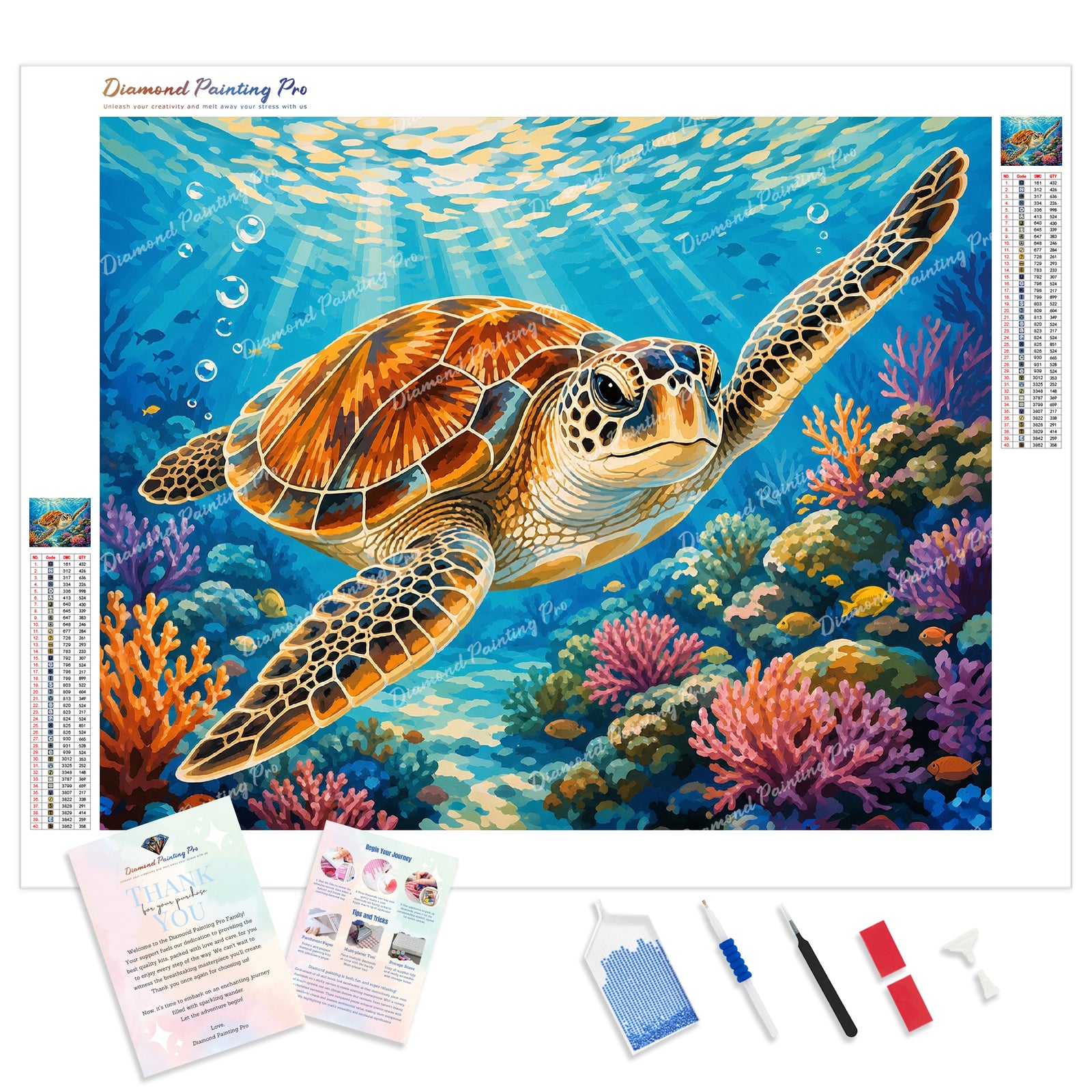 Reef Voyager Diamond Painting Kit - Full Drill / Square or Round Diamonds with AB Drills Option