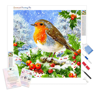 Robin's Winter Cheer | Diamond Painting