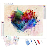 Heart Splash | Diamond Painting Kit - Full Drill - Square or Round Diamonds with AB Drills Option