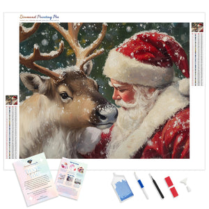 Santa and Reindeer | Diamond Painting