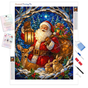 Santa Woodland Walk | Diamond Painting