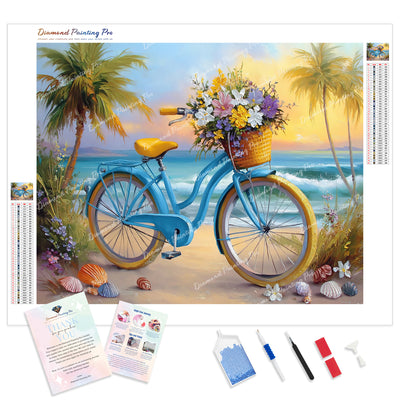 Shoreline’s Morning Ride Diamond Painting Kit - Full Drill / Square or Round Diamonds with AB Drills Option