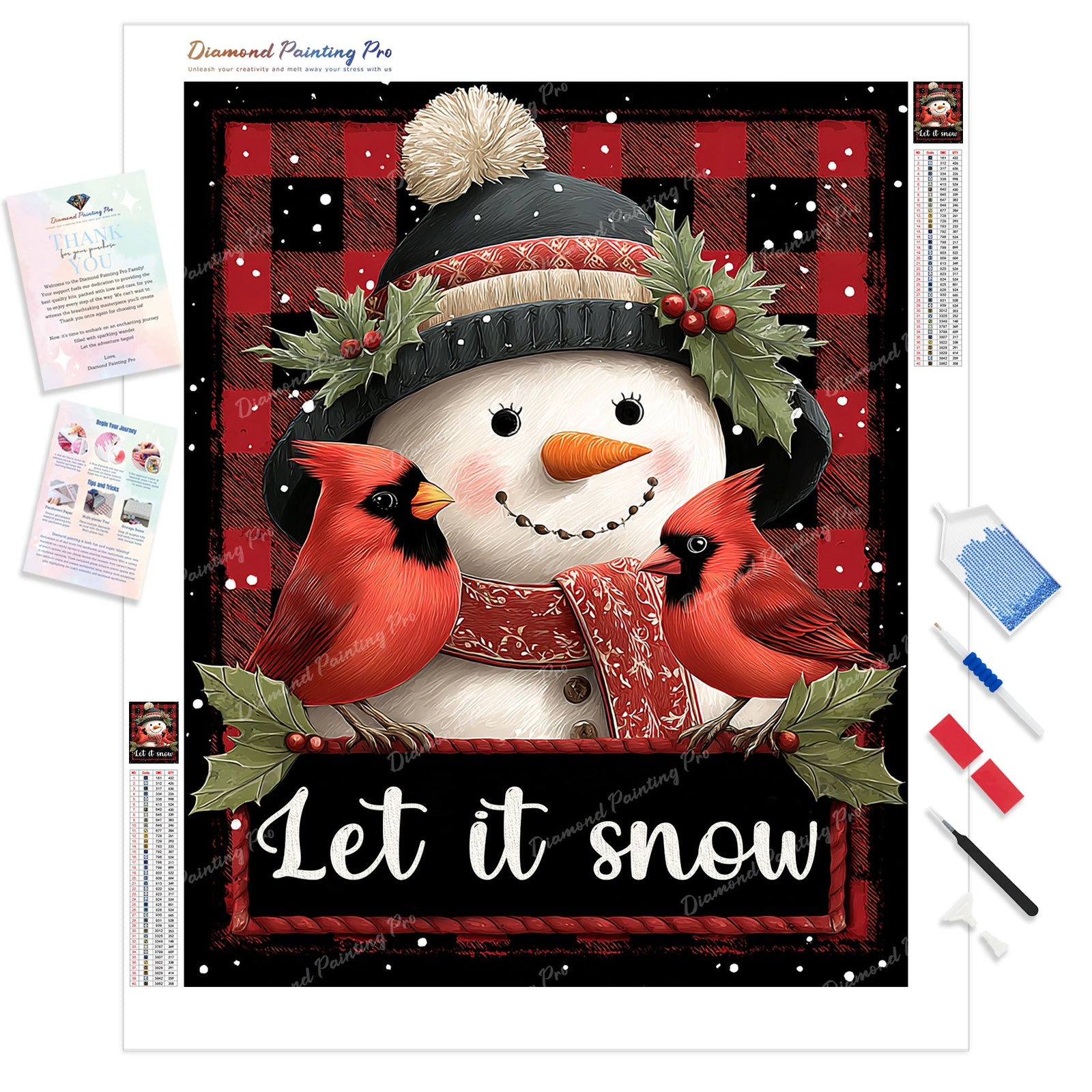 Snow Buddies Diamond Painting Kit - Full Drill / Square or Round Diamonds with AB Drills Option