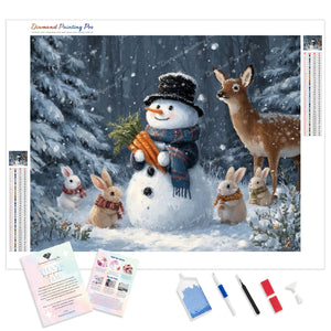 Snowman with Besties | Diamond Painting