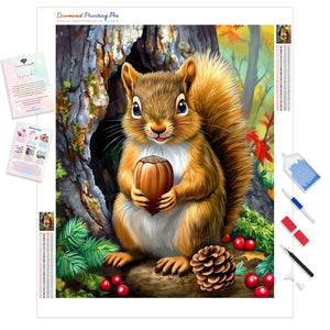 Squirrel's Treasure | Diamond Painting