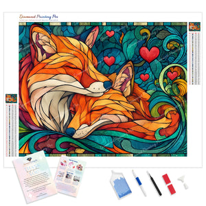 Stained-Glass Foxes | Diamond Painting