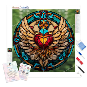 Stained Glass Heart | Diamond Painting