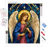 Stained-Glass Messenger Diamond Painting Kit - Full Drill / Square or Round Diamonds with AB Drills Option