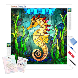 Stained Glass Seahorse | Diamond Painting